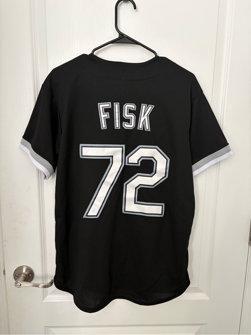 Black Short-Sleeve Men’s Jersey Shirt with Number 72